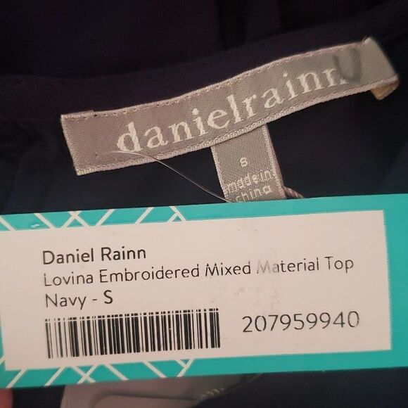 Daniel Rainn Lovina Embroidered Mixed Material‎ Top Size Small - Picture 3 of 5